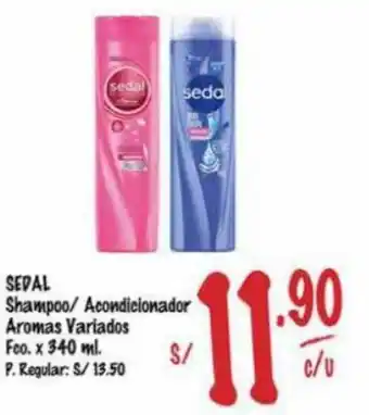 MaxiAhorro SEDAL Shampoo/ Acondicionador Aromas Variados Fco. x 340 ml. oferta