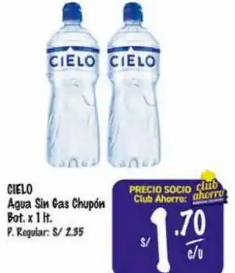 MaxiAhorro CIELO Agua Sin Gas Chupón Bot. x 1 lt. oferta