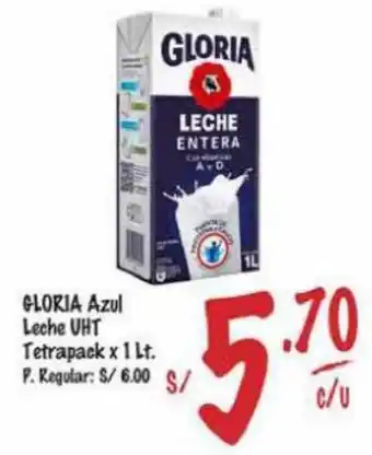 MaxiAhorro GLORIA Azul Leche UHT Tetrapack x 1 Lt. oferta