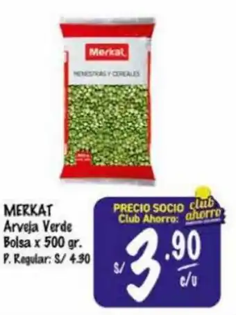 MaxiAhorro MERKAT Arveja Verde Bolsa x 500 gr. oferta