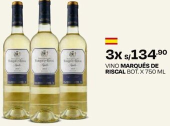 Wong VINO MARQUÉS DE RISCAL BOT. X 750 ML oferta