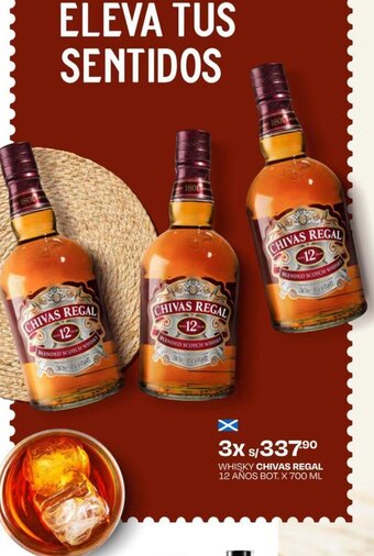 Wong WHISKY CHIVAS REGAL 12 AÑOS BOT. X 700 ML oferta