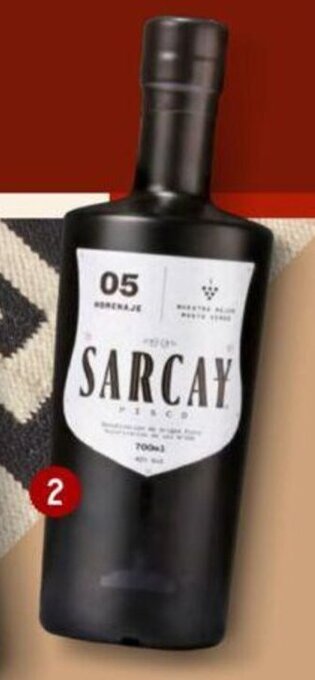 Wong PISCO SARCAY MOSTO VERDE HOMENAJE ACHOLADO BOT. X 700 ML oferta