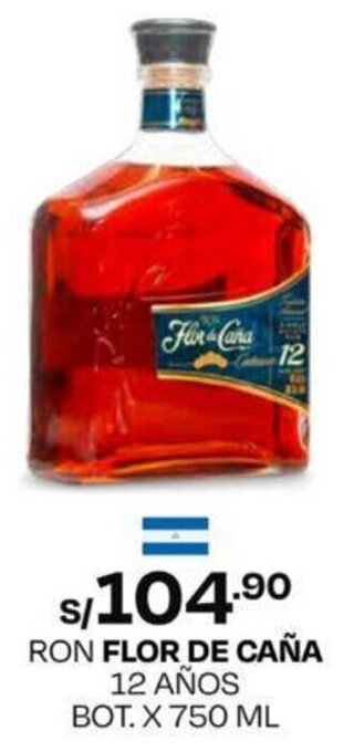 Wong RON FLOR DE CAÑA 12 AÑOS BOT. X 750 ML oferta