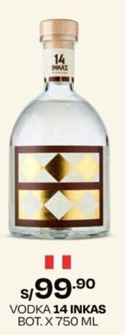 Wong VODKA 14 INKAS BOT. X 750 ML oferta