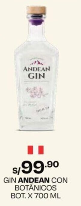 Wong GIN ANDEAN CON BOTÁNICOS BOT. X 700 ML oferta