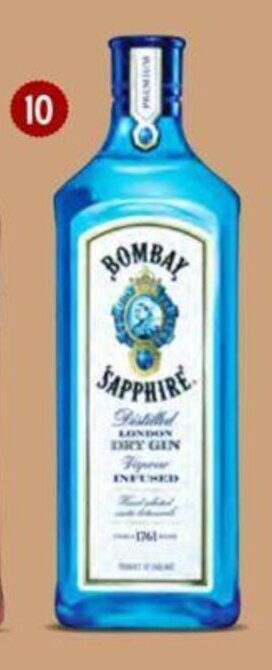 Wong GIN BOMBAY SAPPHIRE BOT. X 750 ML oferta