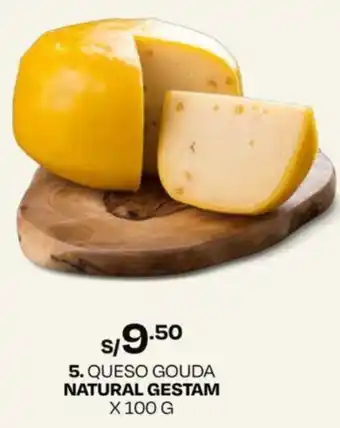 Wong QUESO GOUDA NATURAL GESTAM x 100g oferta