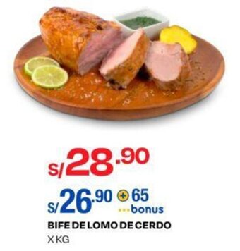 Wong BIFE DE LOMO DE CERDO X KG oferta