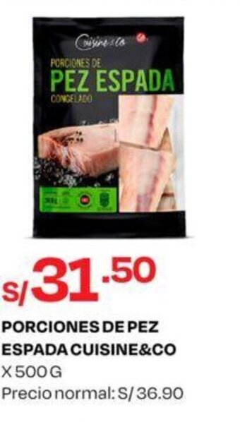 Wong PORCIONES DE PEZ ESPADA CUISINE&CO X 500 G oferta