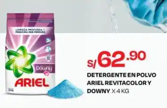 Wong DETERGENTE EN POLVO ARIEL REVITACOLOR Y DOWNY X 4KG oferta