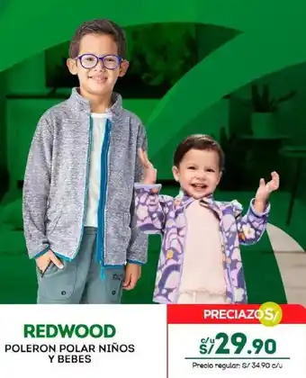 Tottus REDWOOD POLERON POLAR NIÑOS Y BEBES oferta