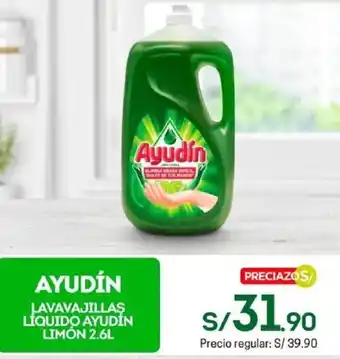 Tottus AYUDÍN LAVAVAJILLAS LÍQUIDO AYUDÍN LIMÓN 2.6L oferta
