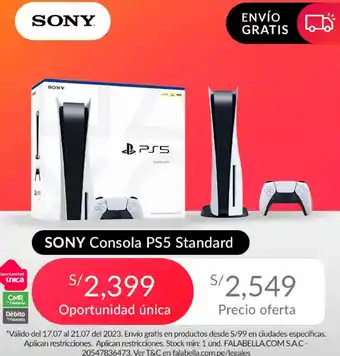 Falabella SONY Consola PS5 Standard oferta