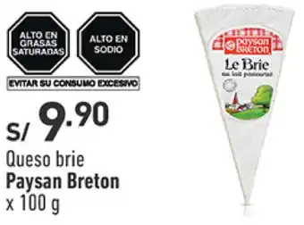 Vivanda Queso brie Paysan Breton x 100 g oferta