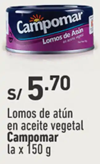 Vivanda Lomos de atún en aceite vegetal Campomar la x 150 g oferta