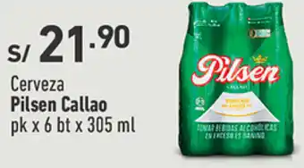 Vivanda Cerveza Pilsen Callao pk x 6 bt x 305 ml oferta