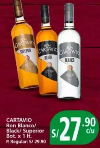 Mayorsa CARTAVIO Ron Blanco/ Black/Superior Bot x 1lt oferta