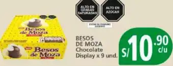 BESOS DE MOZA Chocolate Display x 9 und.