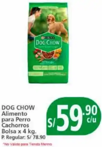DOG CHOW Alimento para Perro Cachorros Bolsa x 4 kg.