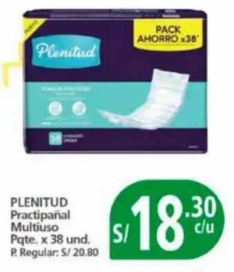 Mayorsa PLENITUD Practipañal Multiuso Pqte. x 38und oferta