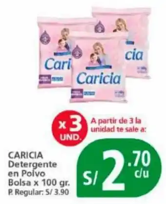 Mayorsa CARICIA Detergente en Polvo Bolsa x 100gr oferta