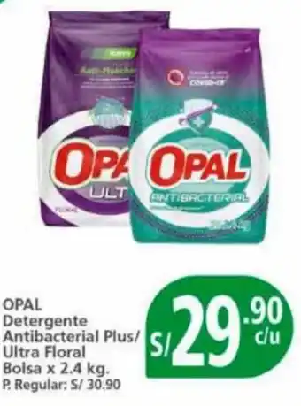 Mayorsa OPAL Detergente Antibacterial Plus/ Ultra Floral Bolsa x 2.4 kg. oferta