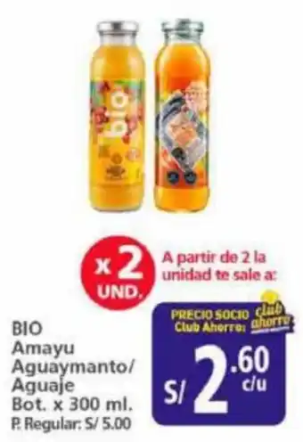 Mayorsa BIO Amayu Aguaymanto/ Aguaje Bot. x 300 ml oferta