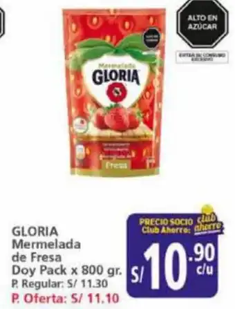 Mayorsa GLORIA Mermelada de Fresa Doy Pack x 800 gr. oferta