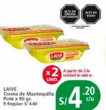 Mayorsa LAIVE Crema de Mantequilla Pote x 90 gr. oferta