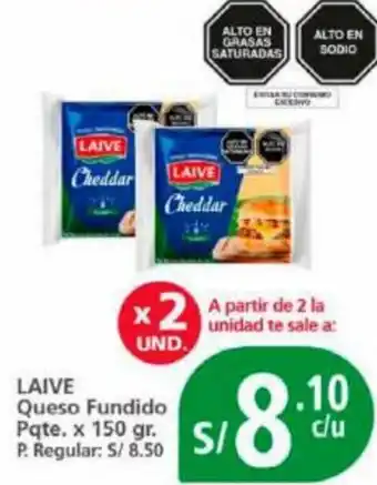 Mayorsa LAIVE Queso Fundido Pqte. x 150 gr. oferta