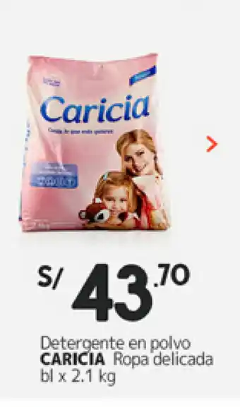 Plaza Vea Caricia Detergente en Polvo 2.1kg oferta