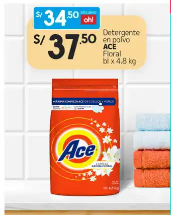 Plaza Vea Ace Detergente en Polvo 4.8kg oferta