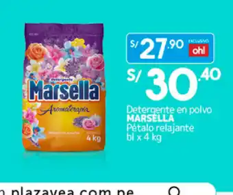 Plaza Vea Marsella Detergente en polvo 4kg oferta
