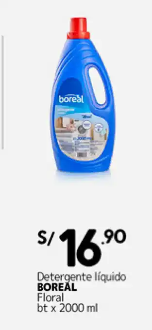 Plaza Vea Boreal Floral Detergente Liquido 2000ml oferta