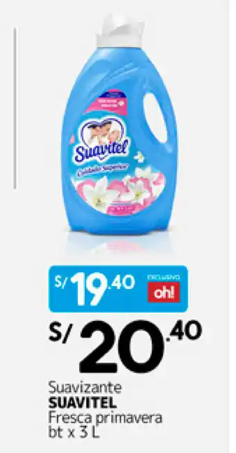 Plaza Vea Suavitel Fresca Primavera Suavizante 3L oferta