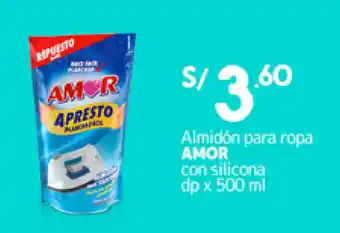 Plaza Vea Amor con silicona Almidon para ropa 500ml oferta