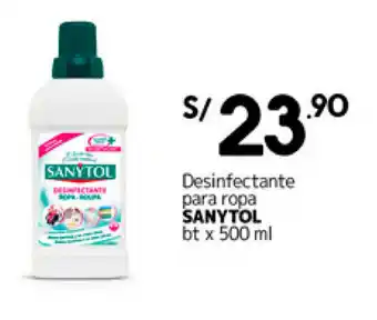 Plaza Vea Sanytol Desinfectante para ropa 500ml oferta