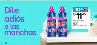 Plaza Vea Opal Quitamanchas Liquido 2x850ml oferta