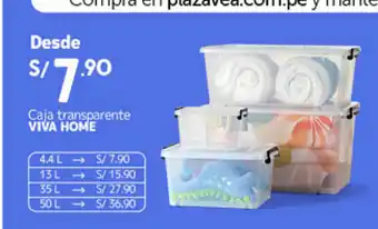 Plaza Vea Viva Home Caja Transparente oferta