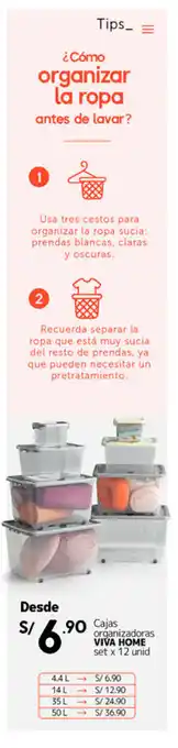 Plaza Vea Viva Home Organizadoras x 12 unid oferta
