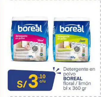 Plaza Vea Boreal Floral / Limon Detergente en Polvo 360gr oferta