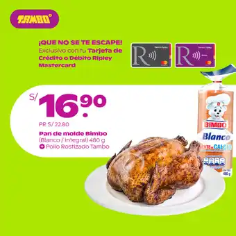 Tambo Pan de Molde Bimbo 480g oferta