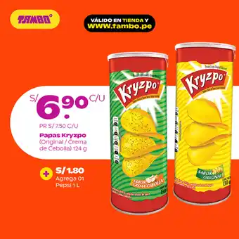 Tambo Papas Kryzpo (Original / Crema de Cebolla) 124g oferta