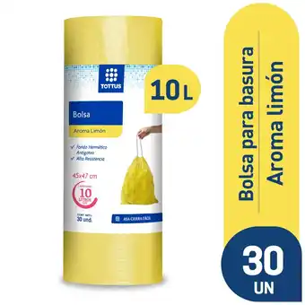 Tottus Bolsa perfumada limón 10l oferta