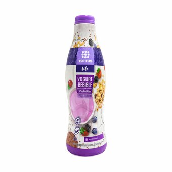 Tottus Yogurt bebible probiotico frutos del bosque oferta
