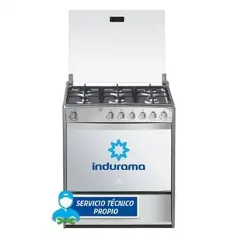 Tottus Cocina a gas acero inoxidable 6 hornillas 32" parma quarzo oferta