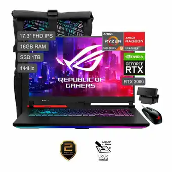 Tottus Nb gam rog 15 r9 5h 16gb 1tbssd v6g oferta