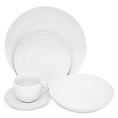 Tottus Juego de vajilla 20pz porcelana blanca oferta