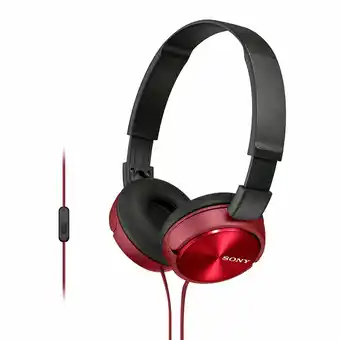 Tottus Audífonos over ear con micrófono mdr zx310ap rojo oferta